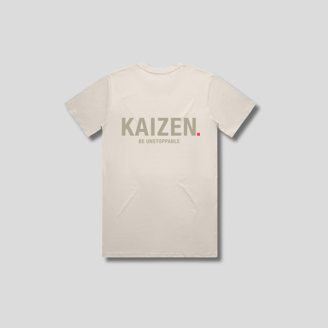 Mens Essentials Relaxed t-shirt Bone back - The Kaizen Shop
