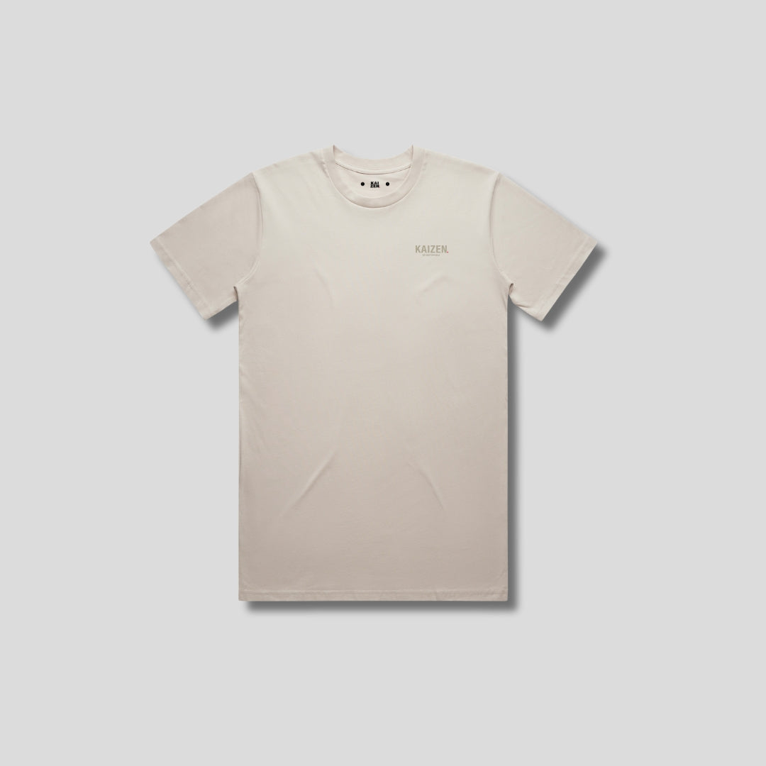 Mens Essentials Relaxed t-shirt Bone front - The Kaizen Shop