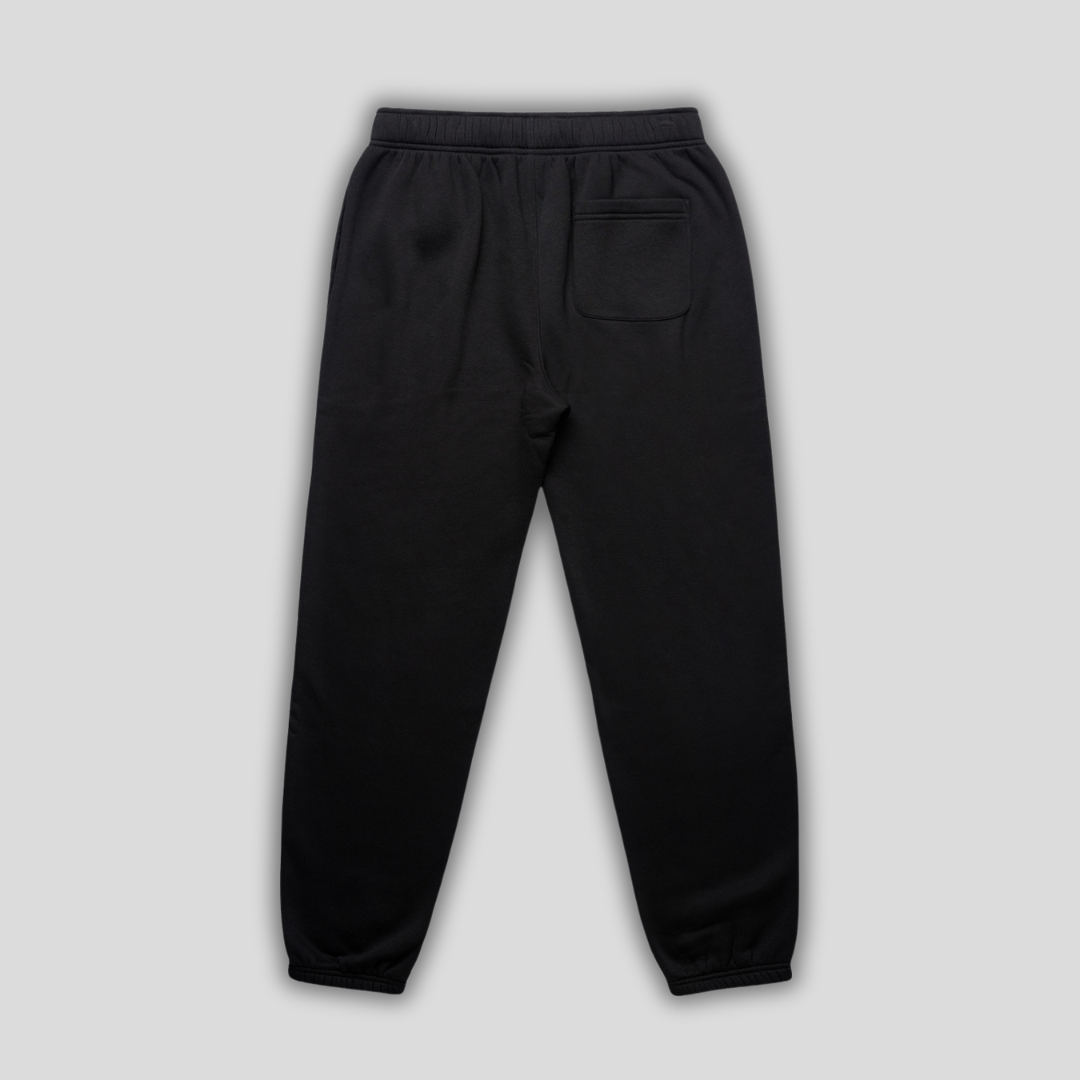Mens Icon Cuffed Jogger Black back - The Kaizen Shop