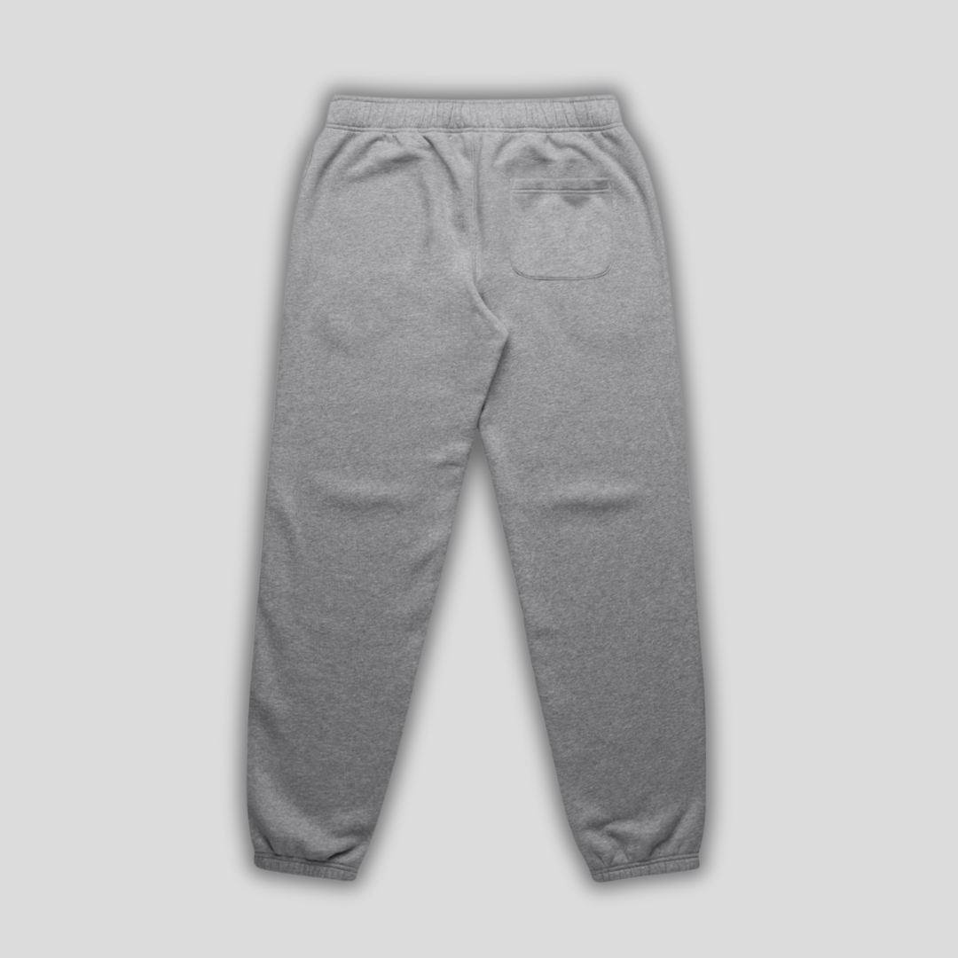 Mens Icon Cuffed Jogger Heather Grey back - The Kaizen Shop