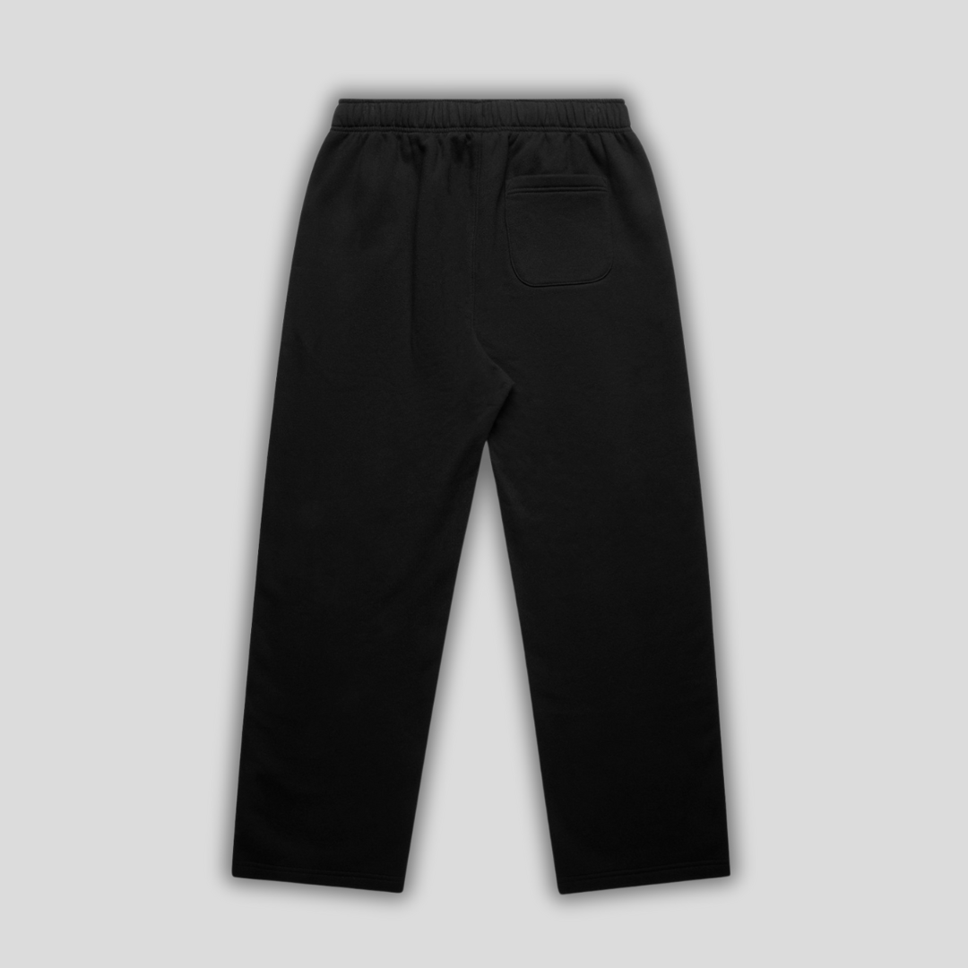 Mens Icon Straight Jogger Black back - The Kaizen Shop