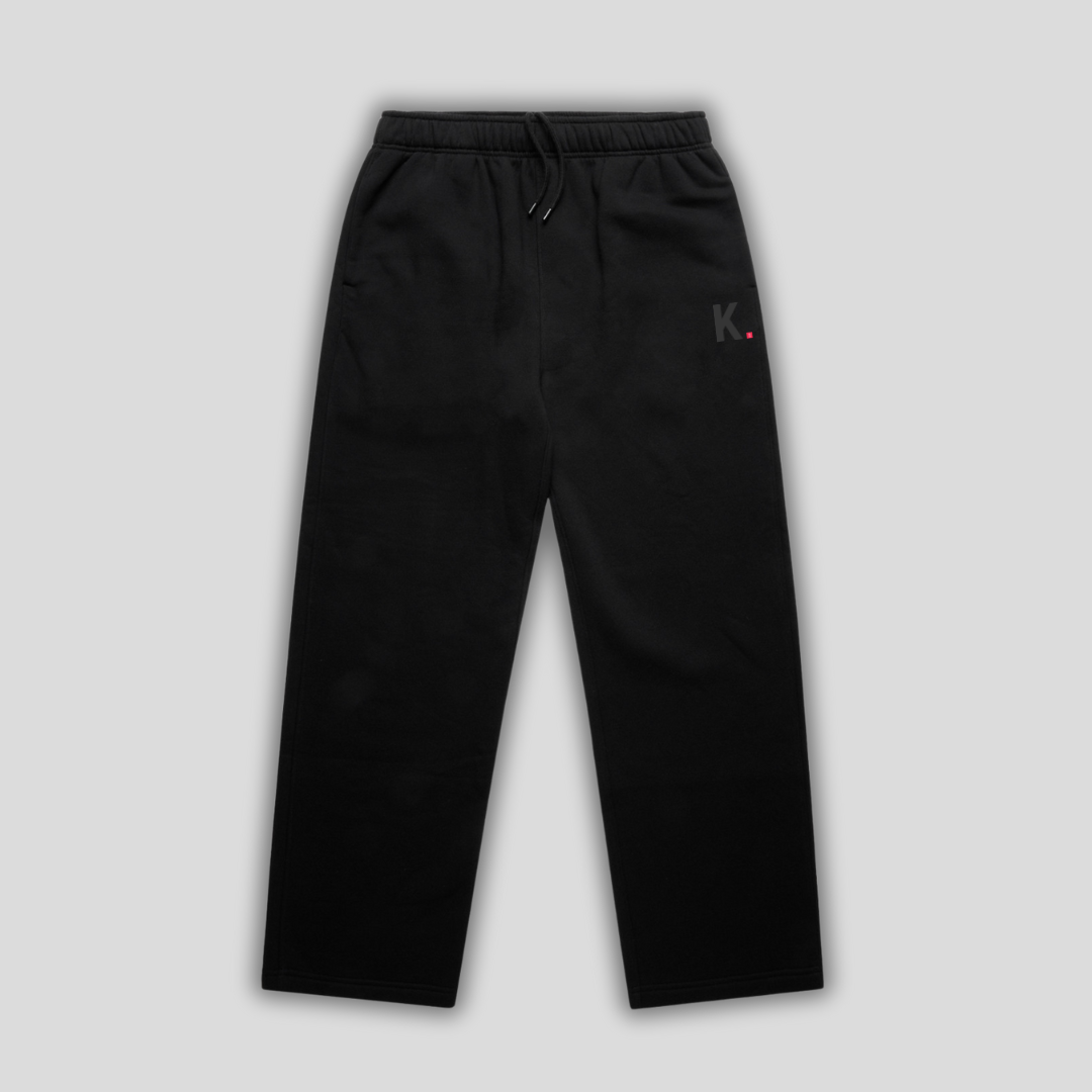 Mens Icon Straight Jogger Black front - The Kaizen Shop