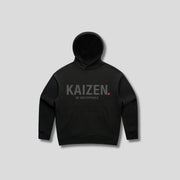Womens Essentials Relaxed Hoodie Black front - The Kaizen Shop