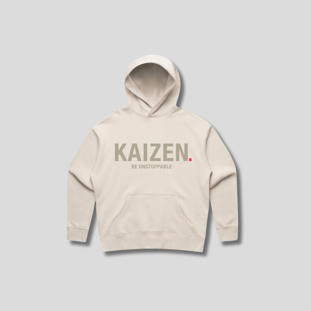 Womens Essentials Relaxed Hoodie Bone front - The Kaizen Shop