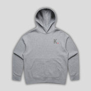 Womens Icon Relaxed Hoodie Heather Grey front