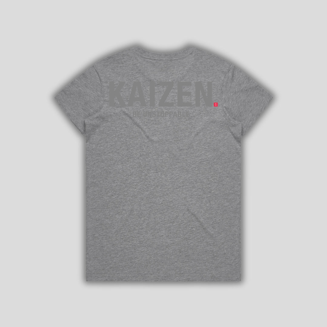 Womens Icon Relaxed T-Shirt Heather Grey back