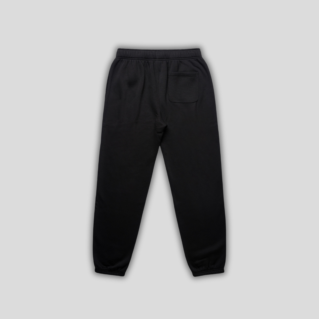 Womnens Icon Cuffed Joggers Black back - The Kaizen Shop